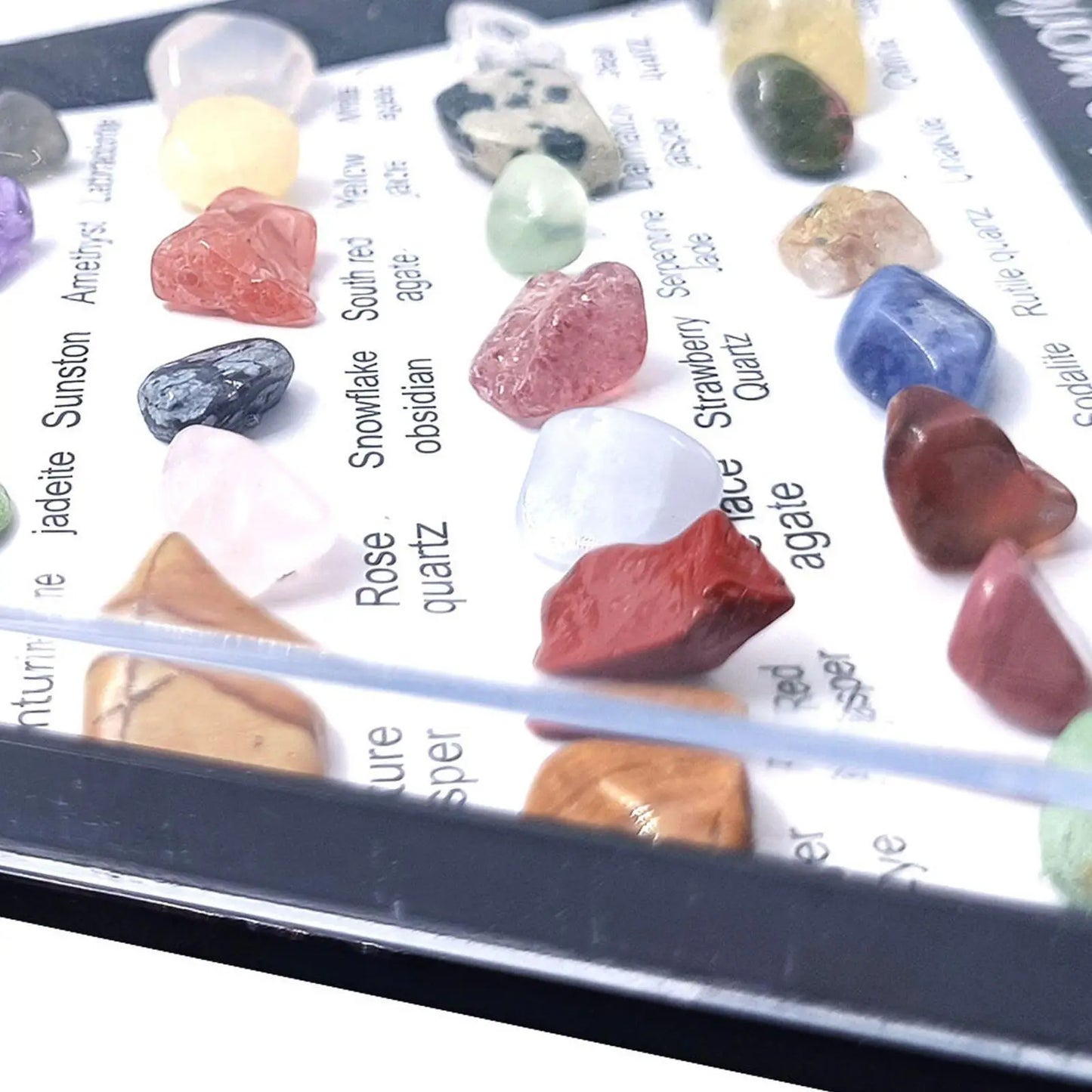 36Pcs/Set Rock Mineral Collection Geology Gem Kit Natural Gemstone Crystal Sets Geology Educational Kit for Holiday Kids Gifts