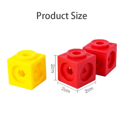 Montessori Math Toys 10 Colors Rainbow Link Cubes Snap Blocks Stacking Game Educational Learning Toys for Children Diy 3D Puzzle