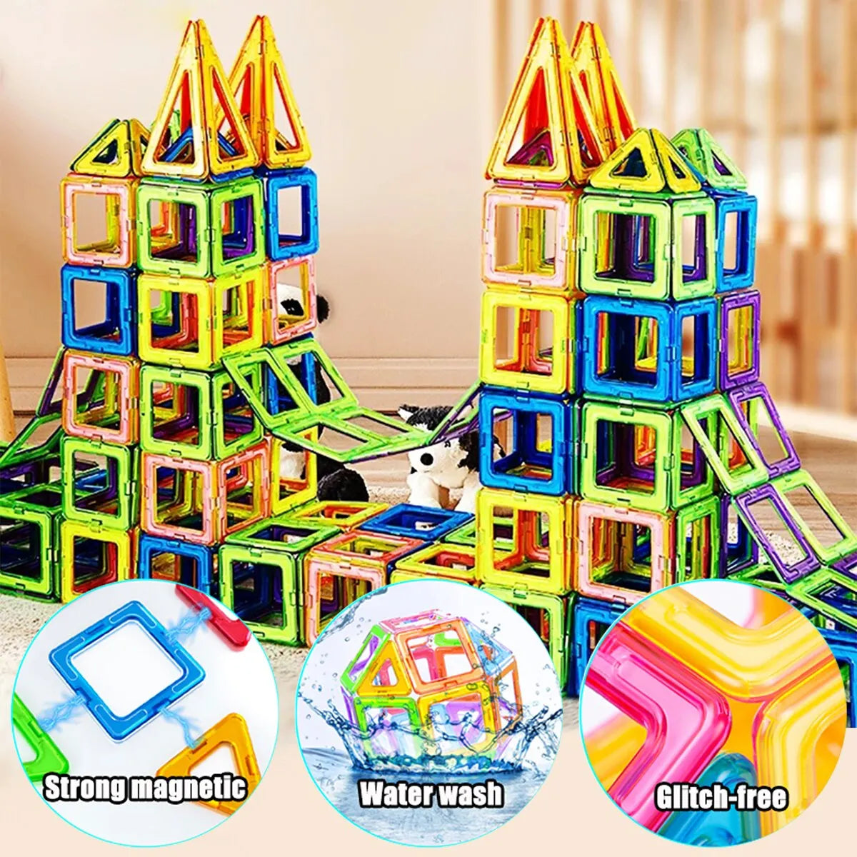 Magnetic Building Blocks Big Size and Mini Size DIY Magnets Toys for Kids Designer Construction Set Gifts for Children Toys