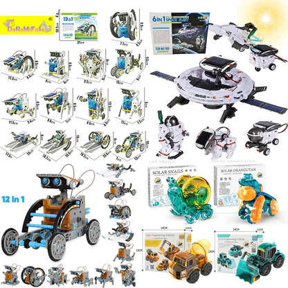 Solar Series Boy Toys Robot Technology Kits Educational Toys Montessori Solar Robot for Children Toy STEM High Tech Science Kids