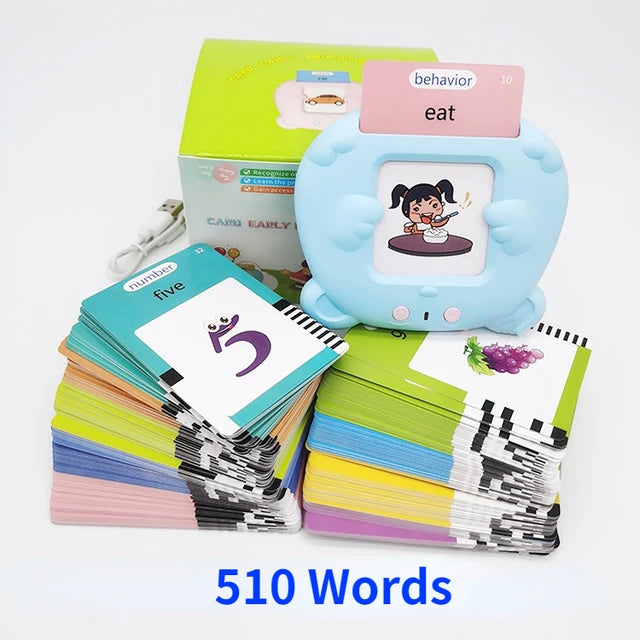 Talking Flash Cards Early Educational Toys Baby Boys Girls Preschool Learning Reading Machine Interactive Gift