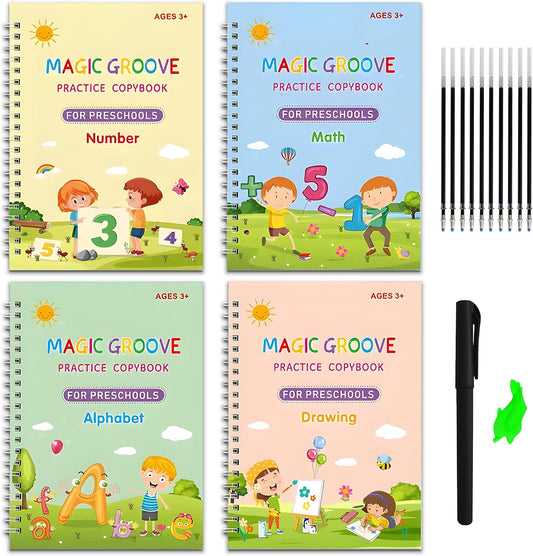 Groovd Magic Copybook Grooved Writing Book for Kids